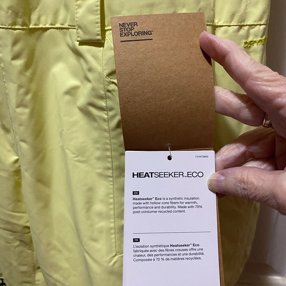 The North Face Yellow Overalls w Freedom Ins BIB Sun Bright - Picture 12 of 15